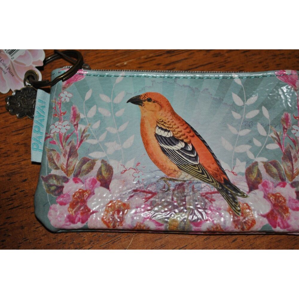 Papaya Art Golden Bird Coin Purse NEW